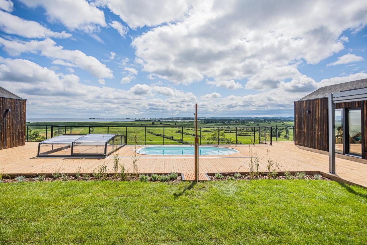 Nowe Domki Deluxe Z Widokiem Na Zatoke Z Basenem I Sauna Oslonino Esterno foto