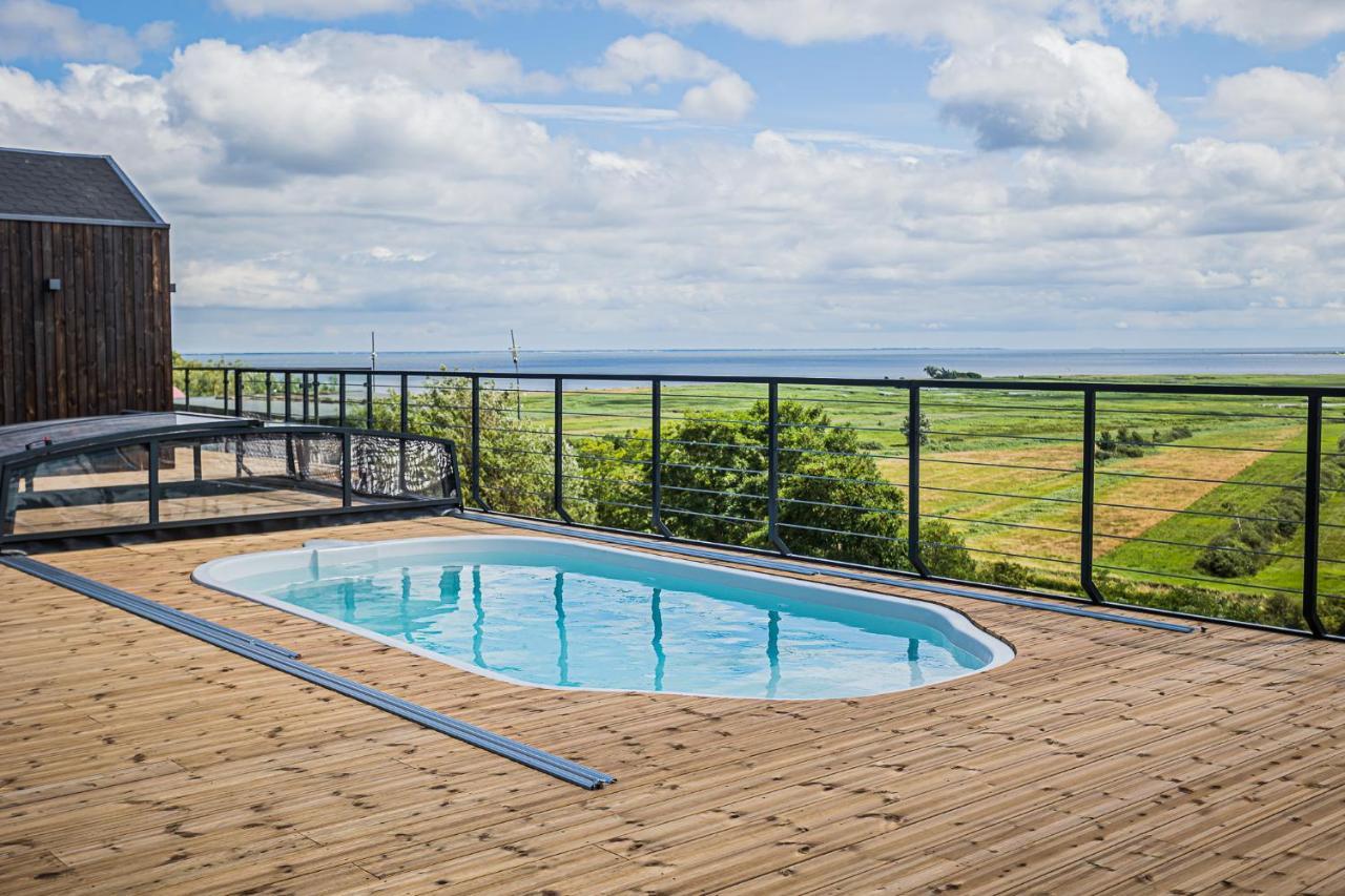 Nowe Domki Deluxe Z Widokiem Na Zatoke Z Basenem I Sauna Oslonino Esterno foto